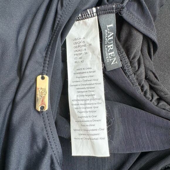 Lauren Ralph Lauren Black Beach Club Solid Ruffle Tankini Top Women’s Small NWT - Picture 8 of 8